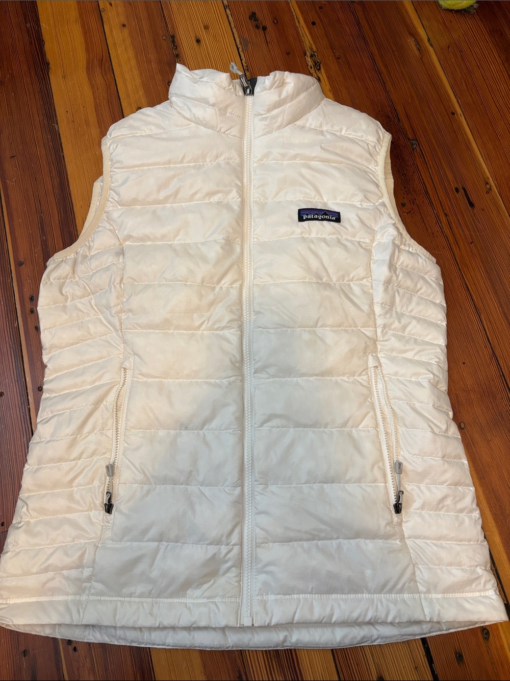 Patagonia Cream Quilted Down Vest